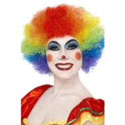 Smiffy's Joke And Novelty Crazy Curly Clown Wig - Rainbow
