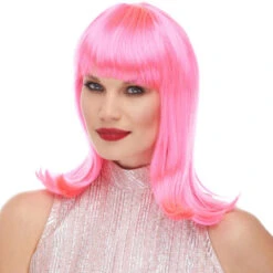 Characters By West Bay Peggy Sue Wig - Hot Pink
